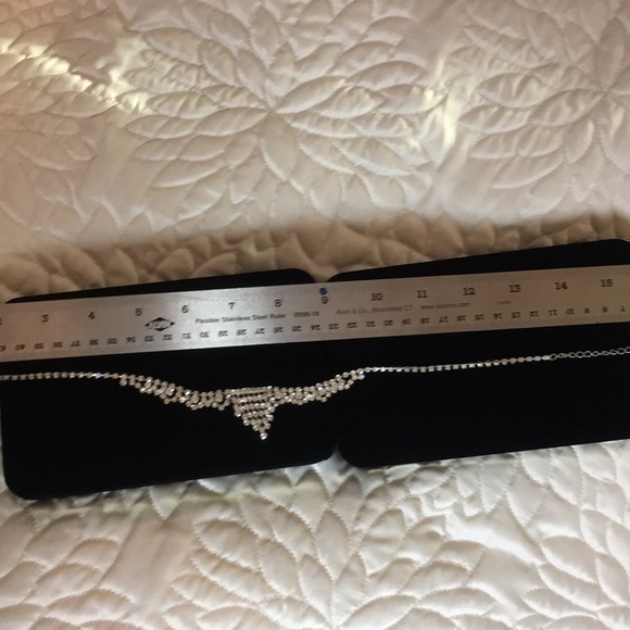 Rhinestone Necklace collar & Earrings Set crystal - Picture 14 of 16